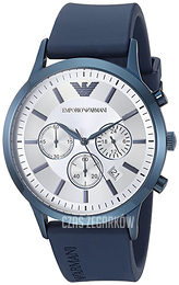 Emporio Armani Renato Srebrny/Guma Ø44 mm AR11026