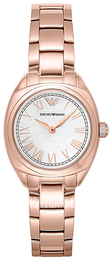 Emporio Armani Dress Biały/Stal w kolorze różowego złota Ø28 mm AR11038