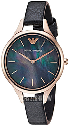 Emporio Armani Dress Czarny/Skóra Ø32 mm AR11056