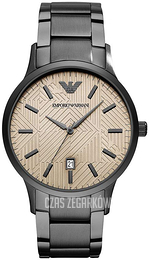 Emporio Armani Dress Beżowy/Stal Ø44.4 mm AR11120