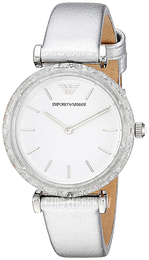 Emporio Armani Dress Biały/Skóra Ø32.2 mm AR11124