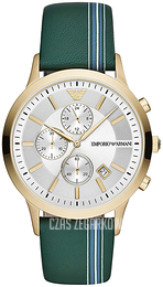 Emporio Armani Renato Srebrny/Skóra Ø43 mm AR11233