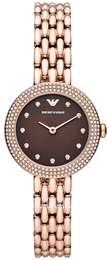 Emporio Armani Rosa Brązowy/Stal w kolorze różowego złota Ø30 mm AR11418