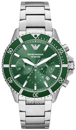 Emporio Armani World Explorer Zielony/Stal Ø43 mm AR11500