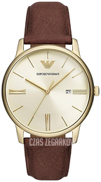 Emporio Armani Minimalist Żółte złoto/Skóra Ø42 mm AR11610