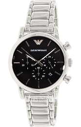 Emporio Armani Dress Czarny/Stal Ø40 mm AR1853