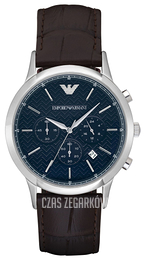 Emporio Armani Dress Niebieski/Skóra Ø43 mm AR2494