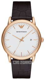 Emporio Armani Dress Biały/Skóra Ø43 mm AR2502