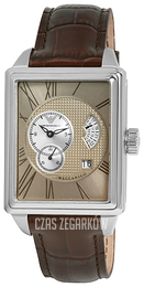 Emporio Armani Meccanico Srebrny/Skóra AR4209