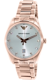 Emporio Armani Classic Srebrny/Stal w kolorze różowego złota Ø36 mm AR6065