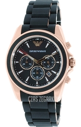 Emporio Armani Sportivo Czarny/Stal w kolorze różowego złota Ø44 mm AR6066