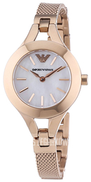 Emporio Armani Dress Biały/Stal w kolorze różowego złota Ø29 mm AR7329