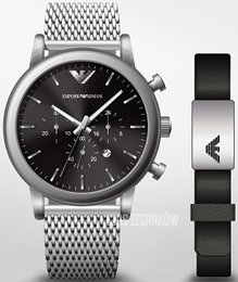 Emporio Armani Luigi Czarny/Stal Ø46 mm AR80062SET