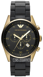 Emporio Armani Sportivo Czarny/Stal w odcieniu złota Ø43 mm AR8023
