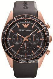 Emporio Armani Dress Czarny/Guma Ø46 mm AR8025