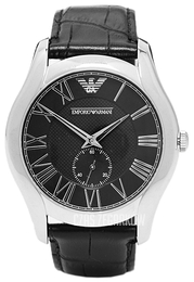 Emporio Armani Dress Czarny/Skóra Ø43 mm AR8027