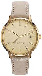 Esprit Dress Żółte złoto/Skóra Ø34 mm ES109332002