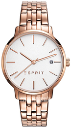Esprit Dress Biały/Stal w kolorze różowego złota Ø34 mm ES109332005