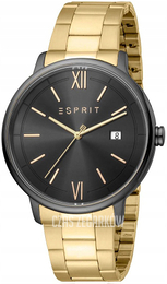 Esprit Kaye Czarny/Stal w odcieniu złota Ø42 mm ES1G181M0085