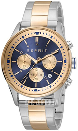 Esprit Niebieski/Stal w kolorze różowego złota Ø42 mm ES1G209M0105