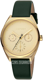 Esprit Żółte złoto/Skóra Ø34 mm ES1L060L0035