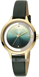 Esprit Zielony/Skóra Ø32 mm ES1L088L0315