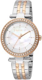 Esprit Fine Biały/Stal w kolorze różowego złota Ø34 mm ES1L153M2065