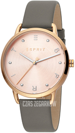 Esprit Różowe złoto/Skóra Ø36 mm ES1L173L0045
