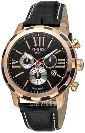 Ferrè Milano Czarny/Skóra Ø44 mm FM1G095L0051