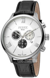 Ferrè Milano Srebrny/Skóra Ø44 mm FM1G144L0011