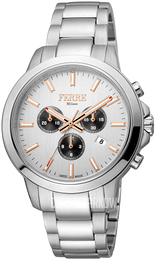 Ferrè Milano John Srebrny/Stal Ø44 mm FM1G153M0051