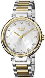 Ferrè Milano Srebrny/Stal w odcieniu złota Ø36 mm FM1L043M0051
