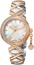 Ferrè Milano Vicenza Biały/Stal w kolorze różowego złota Ø32 mm FM1L122M0061