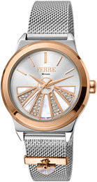 Ferrè Milano Venezia Srebrny/Stal w kolorze różowego złota Ø34 mm FM1L125M0091