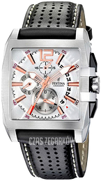 Festina Chrono Srebrny/Skóra F16363-1