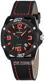 Festina Czarny/Skóra Ø45 mm F16491-6