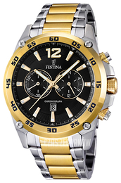 Festina Czarny/Stal w odcieniu złota Ø47 mm F16681-4