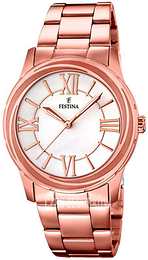 Festina Mademoiselle Biały/Stal w kolorze różowego złota Ø36 mm F16725-1