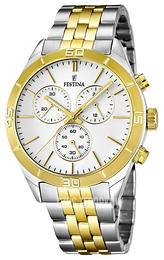 Festina Sport Biały/Stal w odcieniu złota Ø43 mm F16763-1