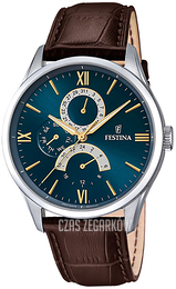 Festina Timeless Niebieski/Skóra Ø43.5 mm F16823-A