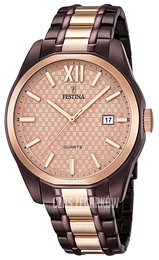 Festina Dress Różowe złoto/Stal w kolorze różowego złota Ø43 mm F16855-1
