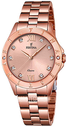 Festina Różowe złoto/Stal w kolorze różowego złota Ø33 mm F16926-B