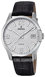 Festina Srebrny/Skóra Ø42 mm F16982-1