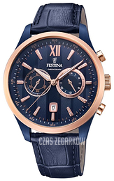 Festina Niebieski/Skóra Ø44 mm F16998-1