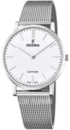 Festina Swiss Made Biały/Stal Ø39 mm F20014-1