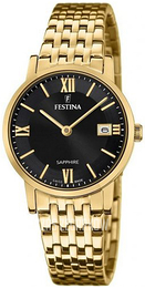 Festina Swiss Made Czarny/Stal w odcieniu złota Ø29.3 mm F20021-3
