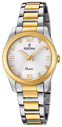 Festina Biały/Stal w odcieniu złota Ø31 mm F20209-1