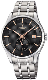 Festina Retro Czarny/Stal Ø41 mm F20276-4
