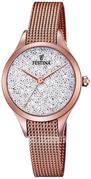 Festina Mademoiselle Zestaw kryształów/Stal w kolorze różowego złota Ø32 mm F20338-1