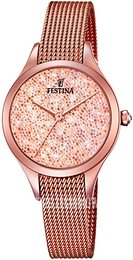 Festina Mademoiselle Zestaw kryształów/Stal w kolorze różowego złota Ø32 mm F20338-2